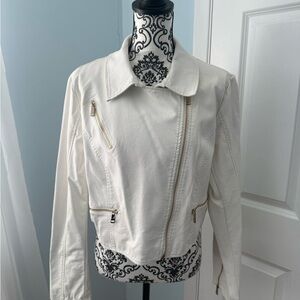 Women's White Cropped Jacket